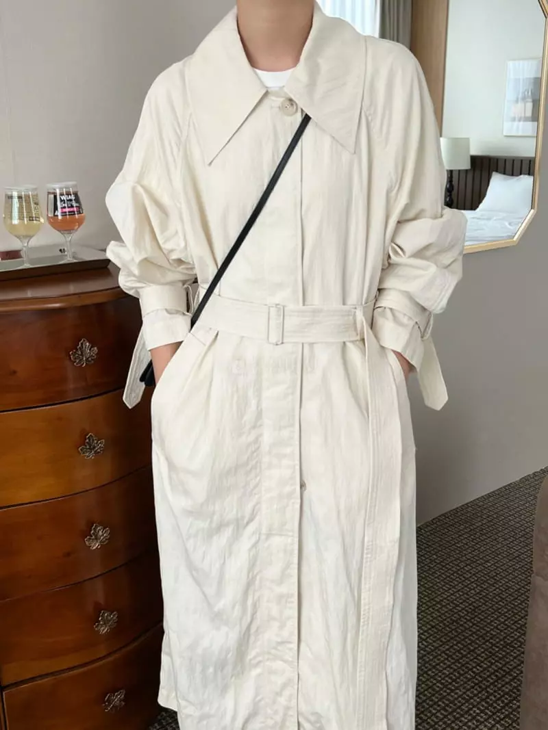 3.Another - Korean Women Fashion - #momslook - Plain Trench Coat