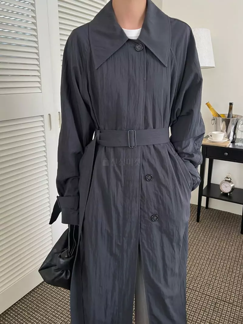 3.Another - Korean Women Fashion - #momslook - Plain Trench Coat - 11