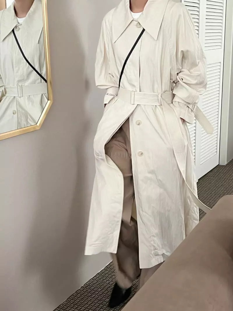 3.Another - Korean Women Fashion - #momslook - Plain Trench Coat - 3