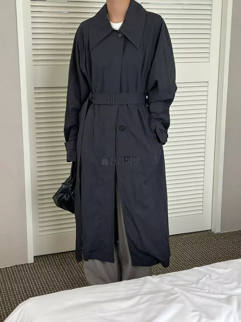 3.Another - Korean Women Fashion - #momslook - Plain Trench Coat - 9