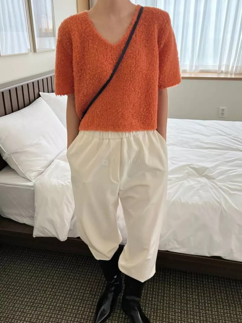 3.Another - Korean Women Fashion - #momslook - V Knit Tee - 2