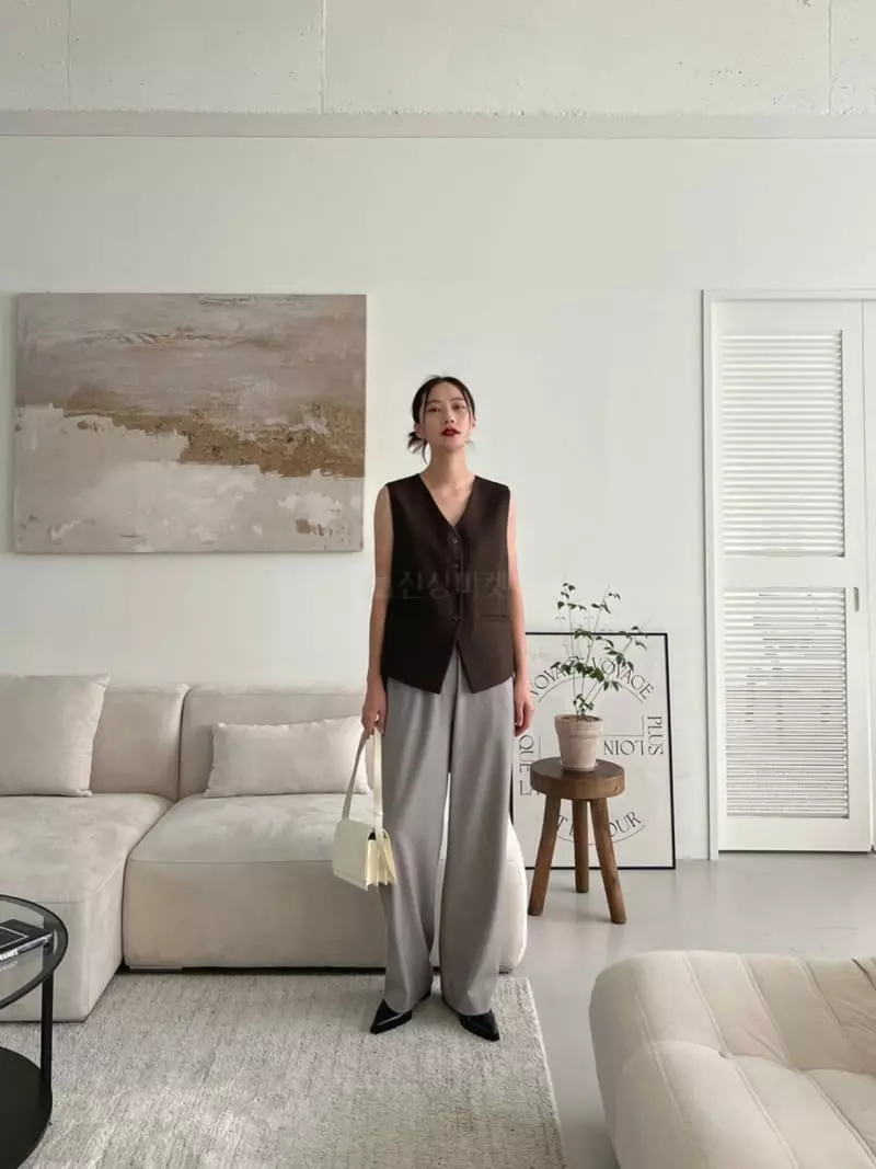 3.Another - Korean Women Fashion - #womensfashion - No Collar Vest - 4