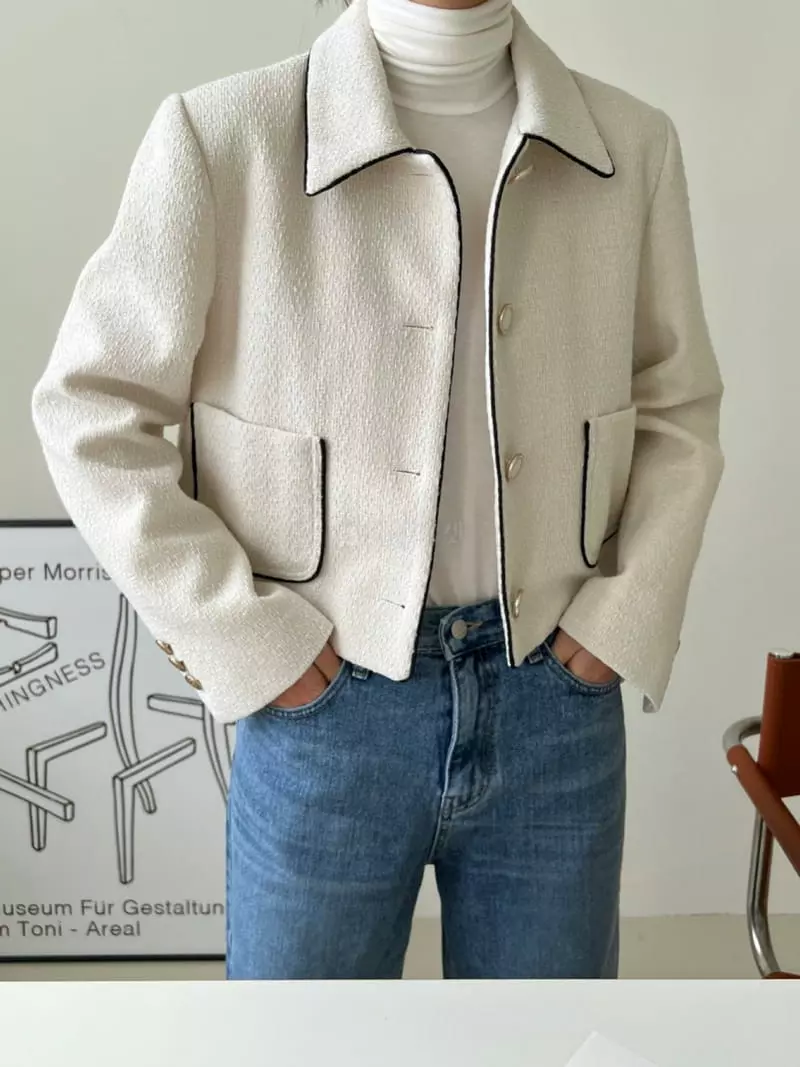 3.Another - Korean Women Fashion - #vintagekidsstyle - Pop Twid Jacket - 4