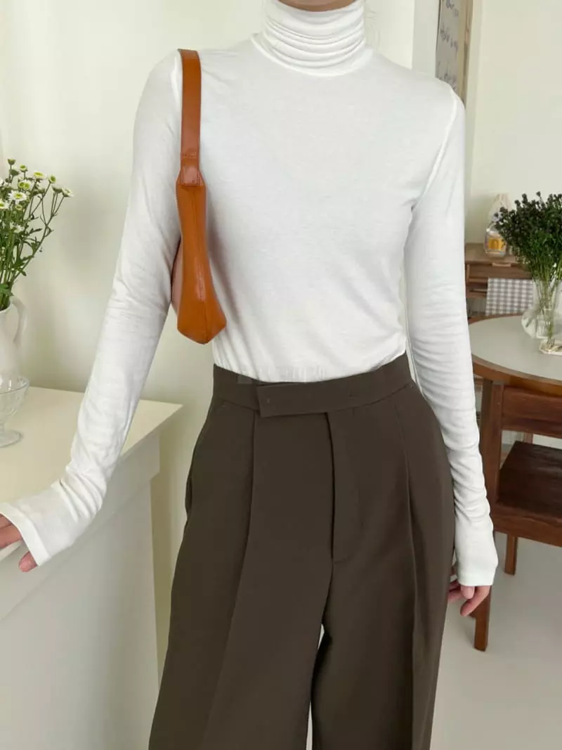 3.Another - Korean Women Fashion - #thatsdarling - Basic Turtleneck Tee - 4