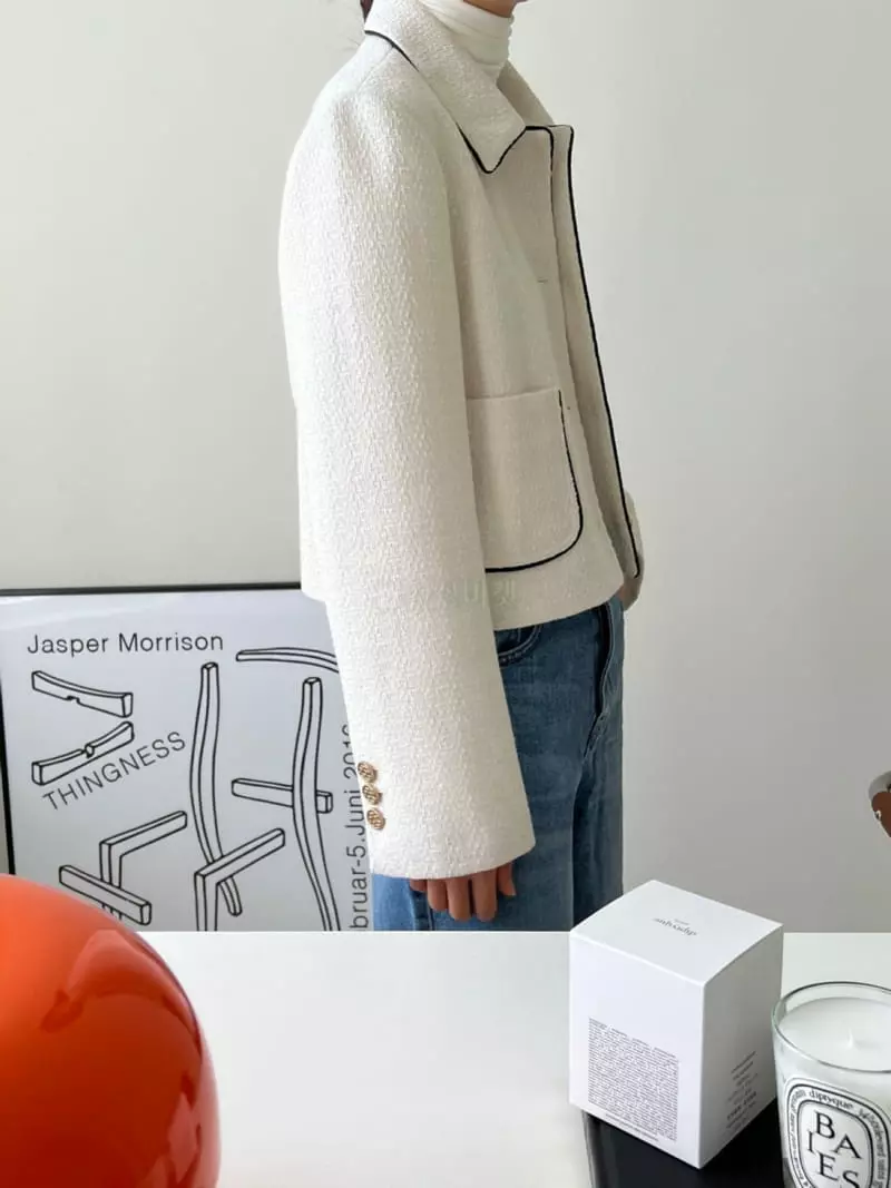 3.Another - Korean Women Fashion - #womensfashion - Pop Twid Jacket