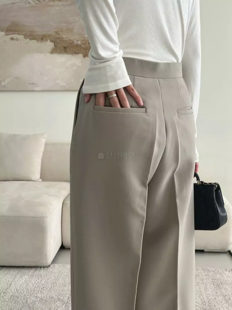 3.Another - Korean Women Fashion - #momslook - One Pleats Pants - 4