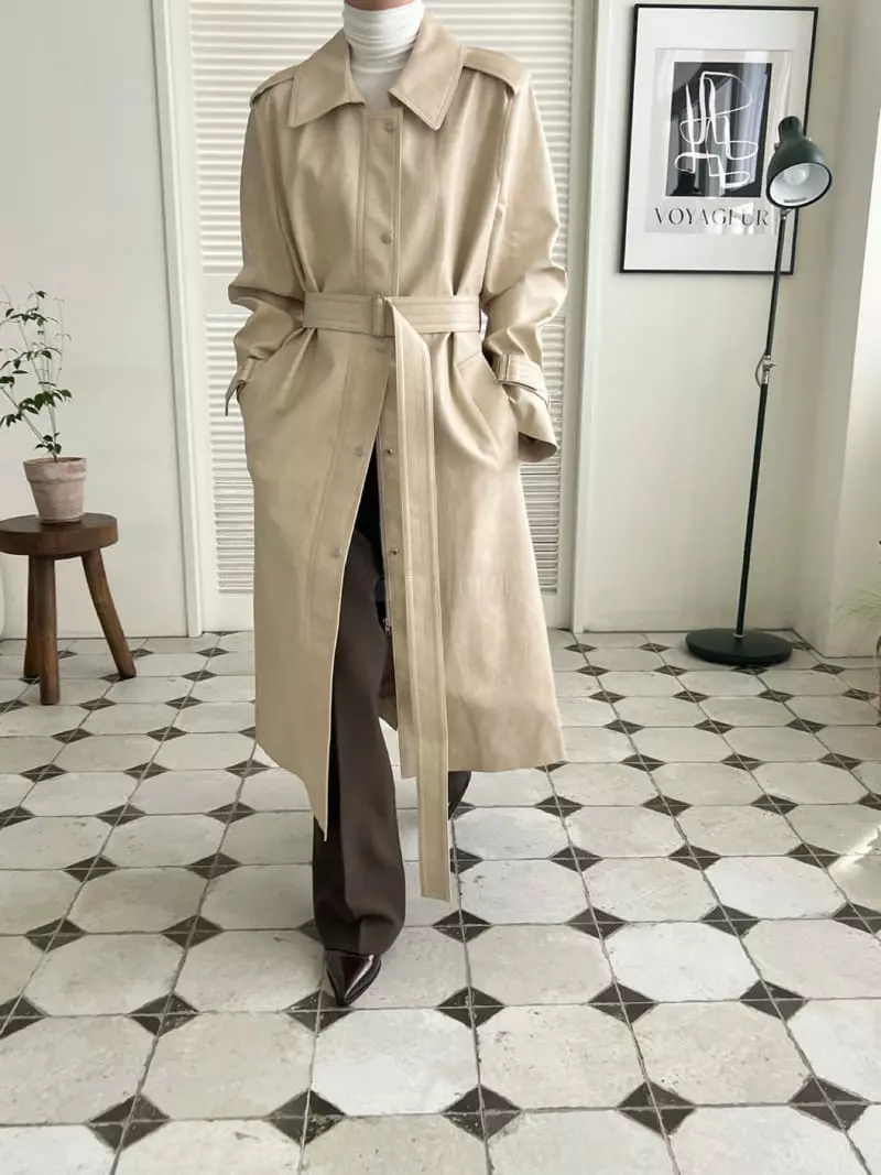 3.Another - Korean Women Fashion - #womensfashion - Leather Coat