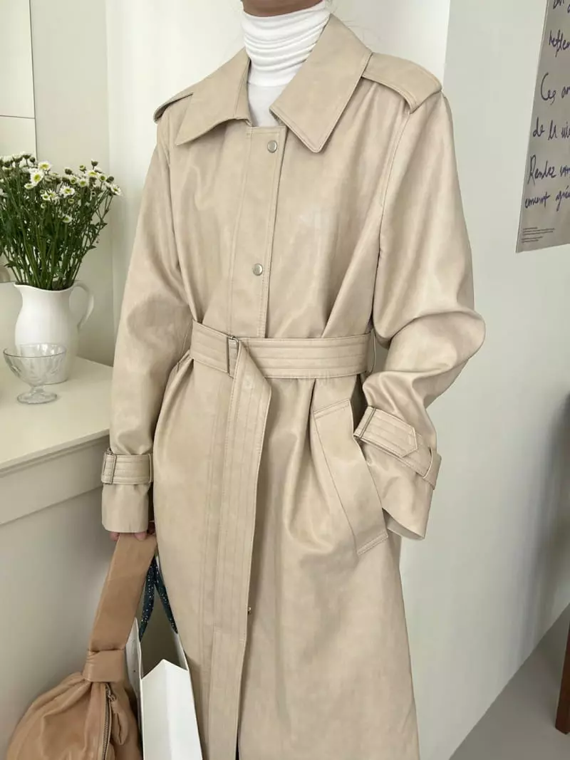 3.Another - Korean Women Fashion - #womensfashion - Leather Coat - 5