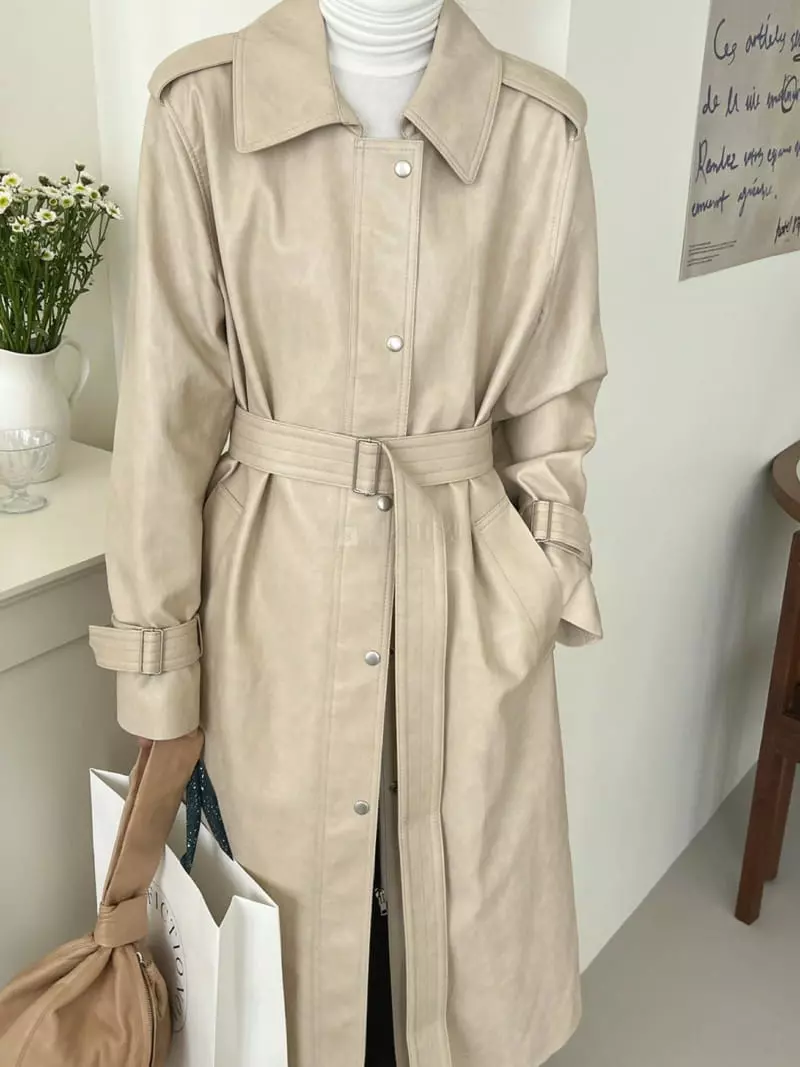 3.Another - Korean Women Fashion - #womensfashion - Leather Coat - 9