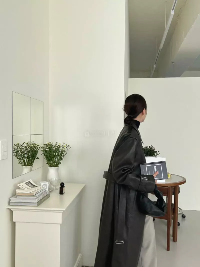 3.Another - Korean Women Fashion - #womensfashion - Leather Trench Coat - 8