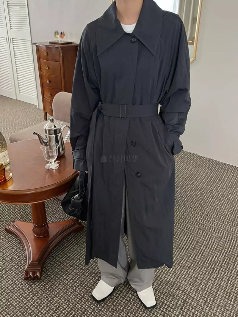 3.Another - Korean Women Fashion - #womensfashion - Plain Trench Coat - 12