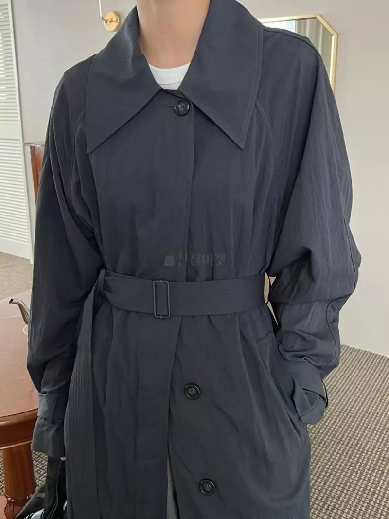 3.Another - Korean Women Fashion - #womensfashion - Plain Trench Coat - 8