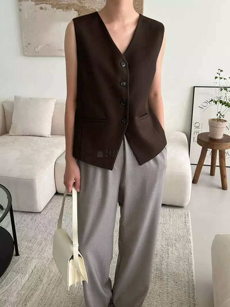 3.Another - Korean Women Fashion - #womensfashion - No Collar Vest