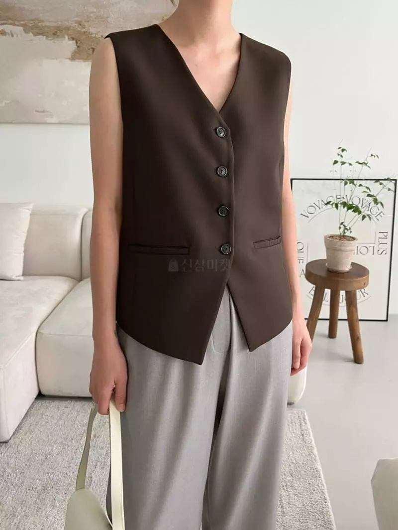 3.Another - Korean Women Fashion - #womensfashion - No Collar Vest - 3