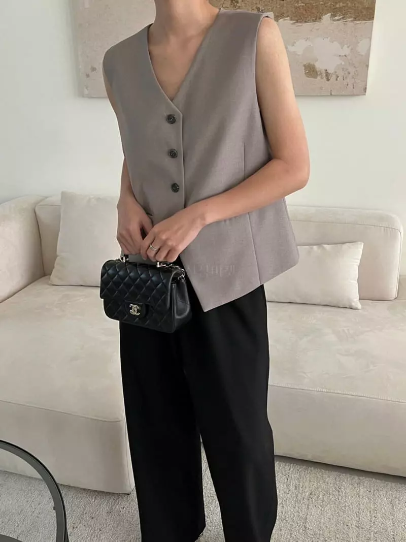 3.Another - Korean Women Fashion - #womensfashion - No Collar Vest - 7