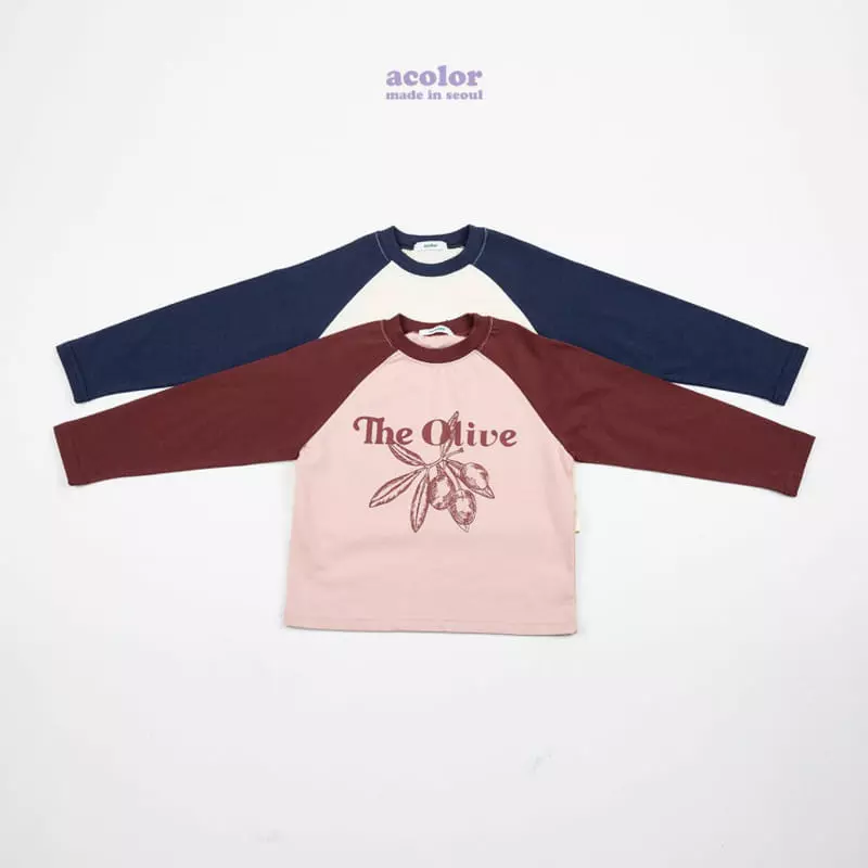 Acolor - Korean Children Fashion - #Kfashion4kids - Olive Raglan Tee - 5