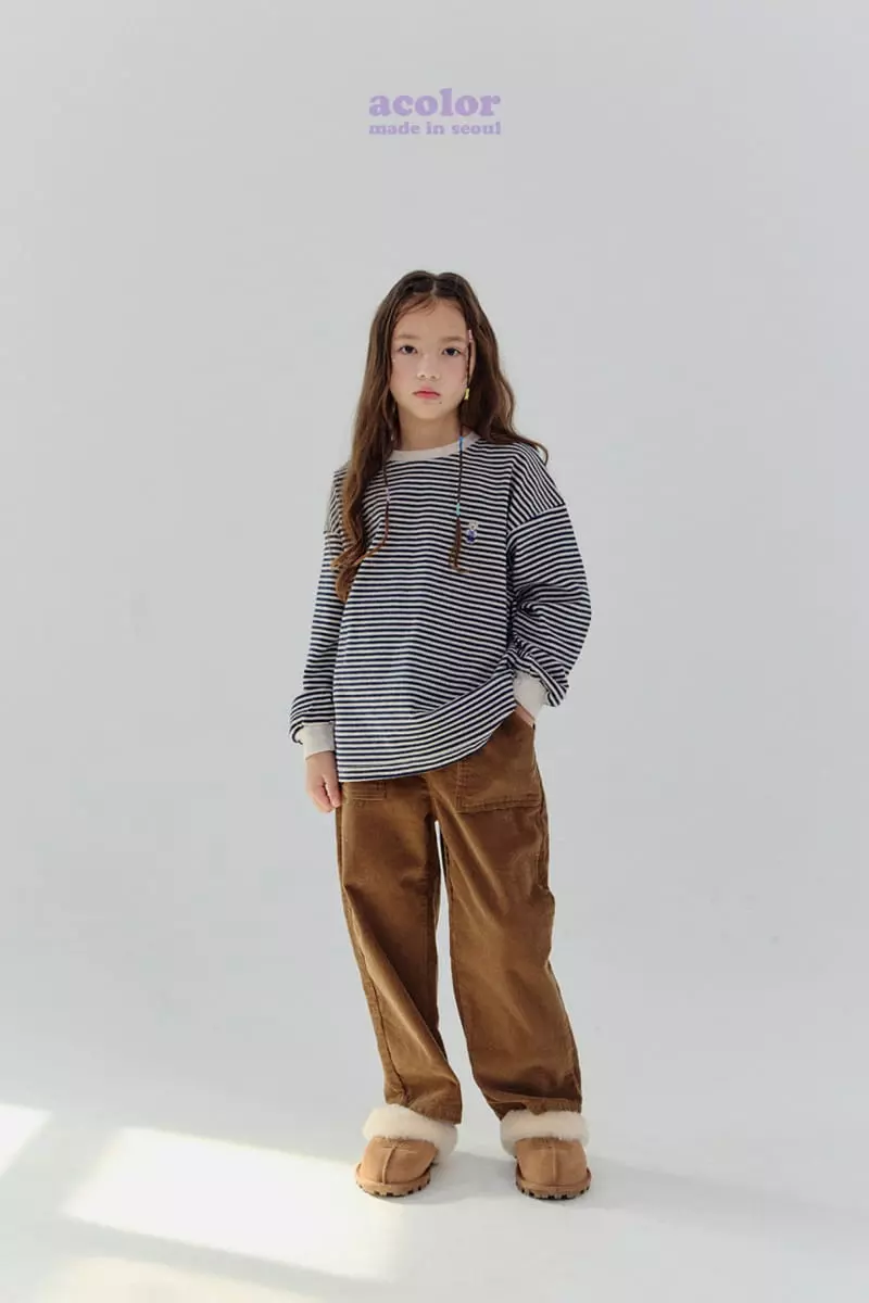 Acolor - Korean Children Fashion - #Kfashion4kids - Bear Stripes Tee - 3