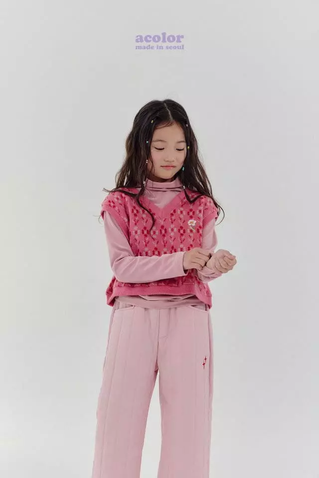 Acolor - Korean Children Fashion - #discoveringself - Flowr Crop Vest - 2