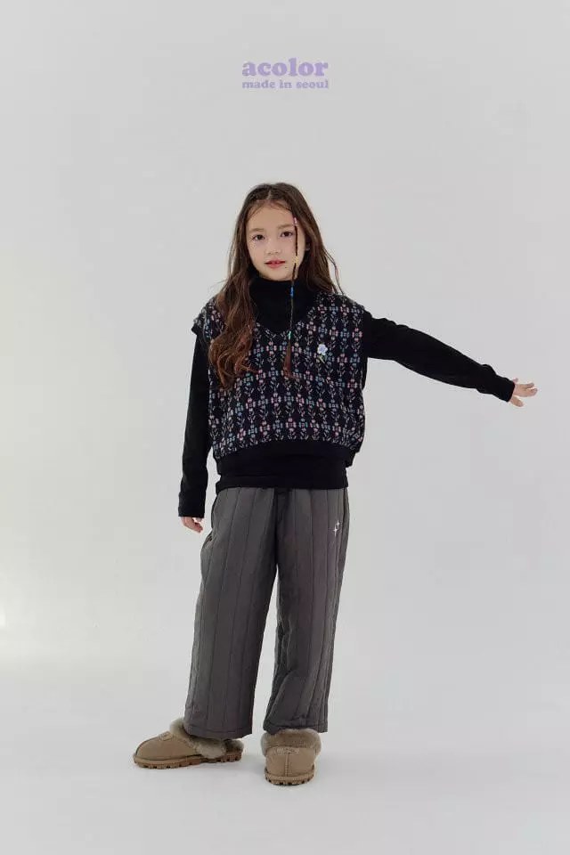 Acolor - Korean Children Fashion - #fashionkids - Flowr Crop Vest - 3