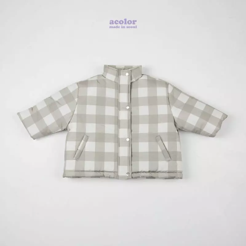 Acolor - Korean Children Fashion - #kidsshorts - Cotton Candy Check Jumper - 8