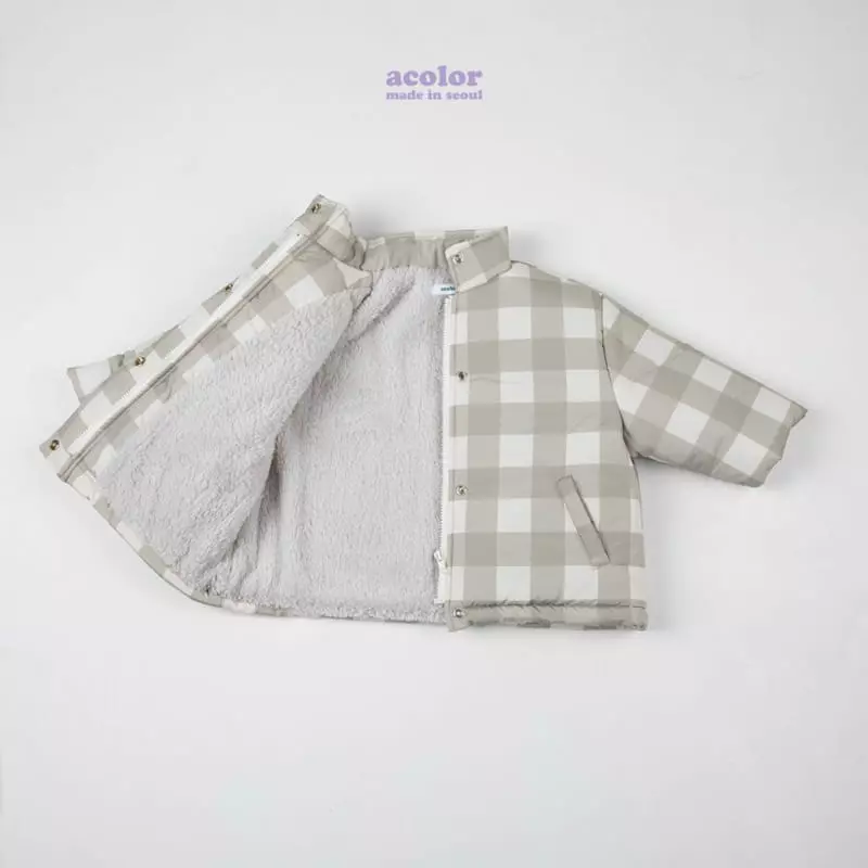 Acolor - Korean Children Fashion - #kidsstore - Cotton Candy Check Jumper - 9