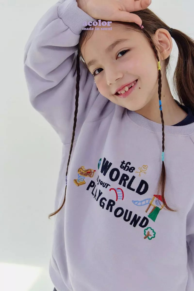 Acolor - Korean Children Fashion - #littlefashionista - Play Ground Sweatshirt - 2