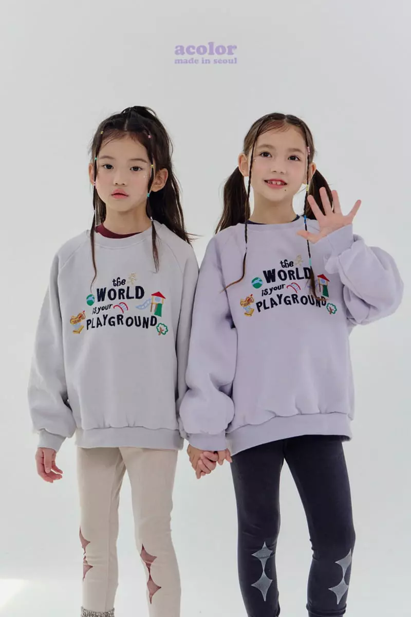 Acolor - Korean Children Fashion - #magicofchildhood - Play Ground Sweatshirt - 4