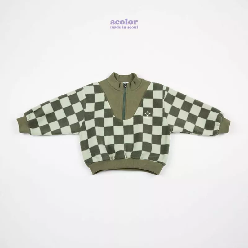 Acolor - Korean Children Fashion - #stylishchildhood - Fleece Check Anorak  - 7