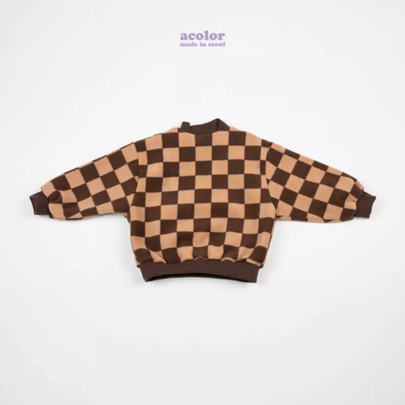 Acolor - Korean Children Fashion - #toddlerclothing - Fleece Check Anorak  - 6