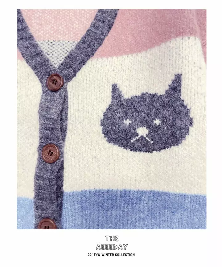 Aeeeday - Korean Children Fashion - #Kfashion4kids - Twin Kitty Cardigan - 10