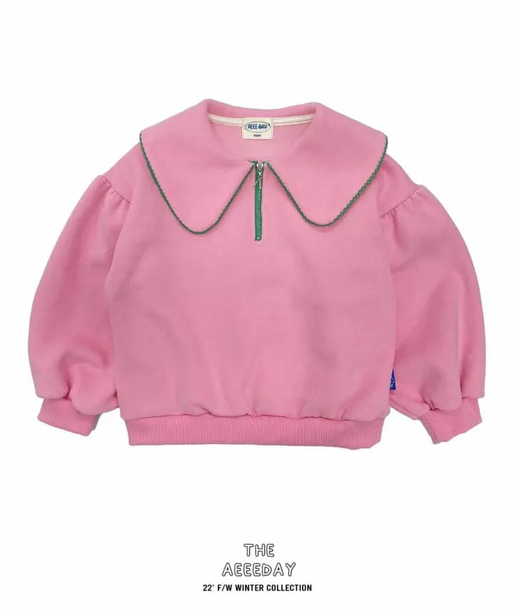 Aeeeday - Korean Children Fashion - #childofig - Big Collar Sweatshirt - 7