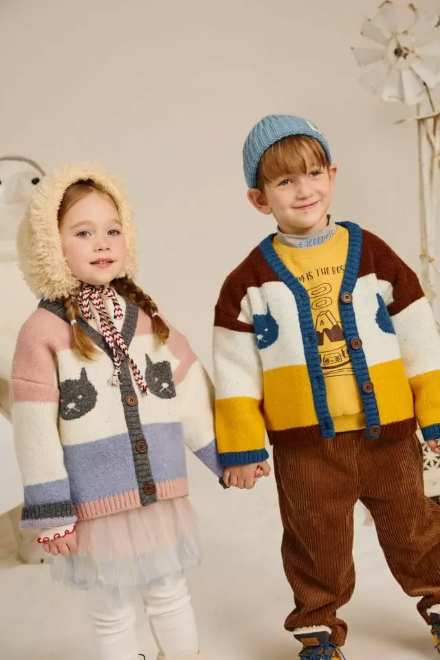 Aeeeday - Korean Children Fashion - #childrensboutique - Twin Kitty Cardigan - 3