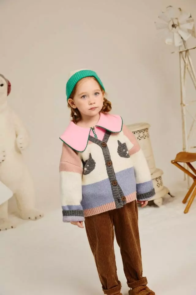 Aeeeday - Korean Children Fashion - #childrensboutique - Twin Kitty Cardigan - 4