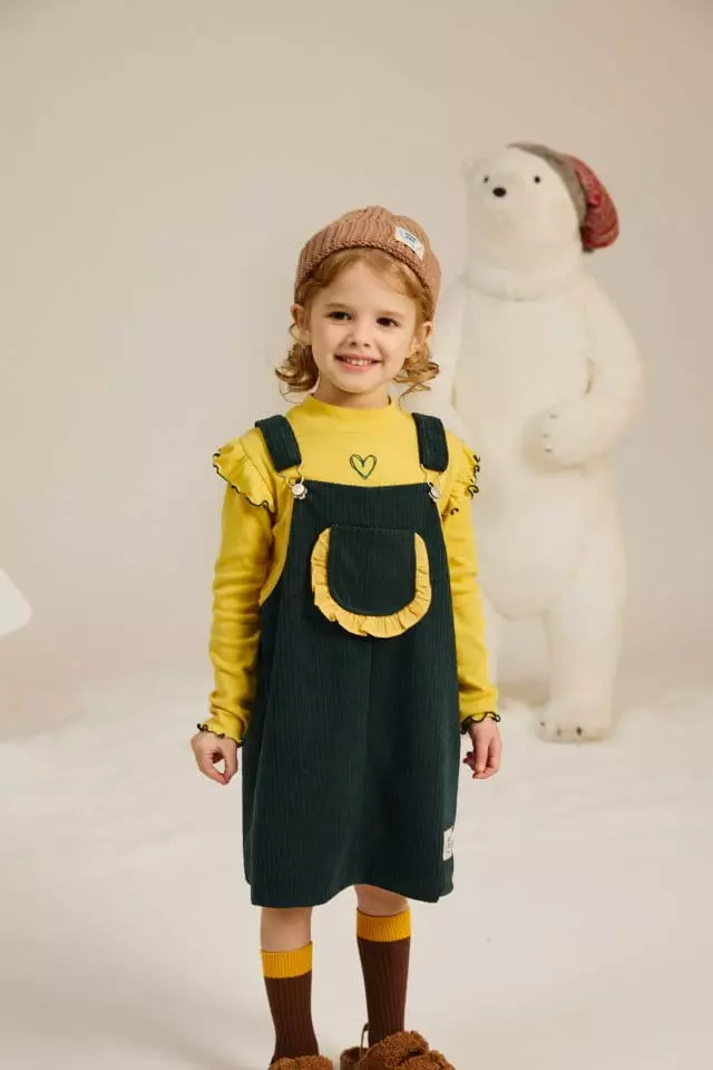Aeeeday - Korean Children Fashion - #kidsshorts - Frill Dungarees One-piece