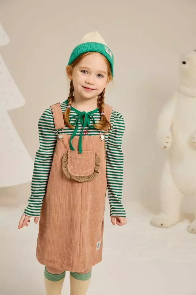 Aeeeday - Korean Children Fashion - #kidzfashiontrend - Frill Dungarees One-piece - 3