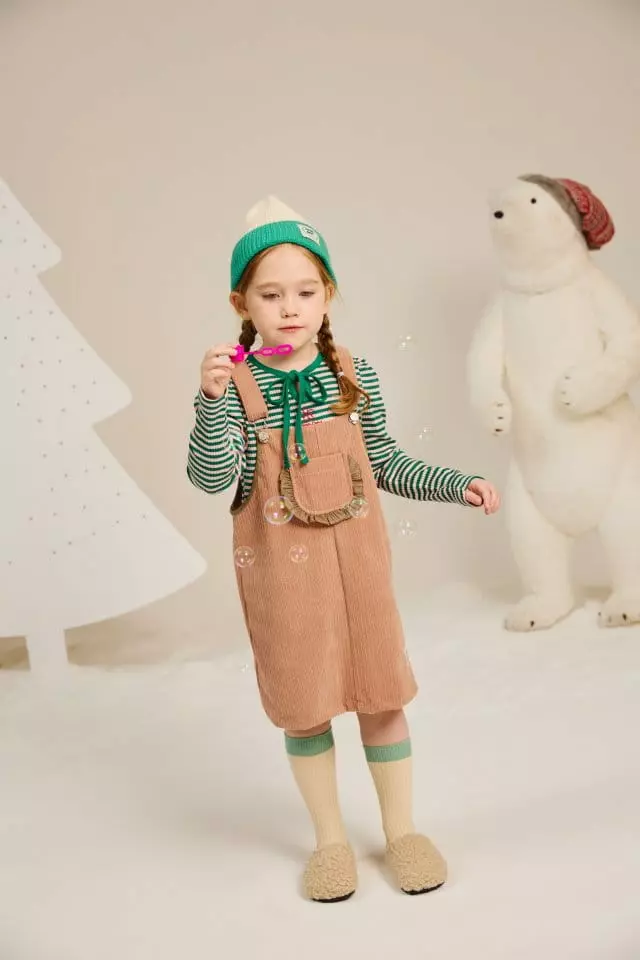 Aeeeday - Korean Children Fashion - #littlefashionista - Frill Dungarees One-piece - 5