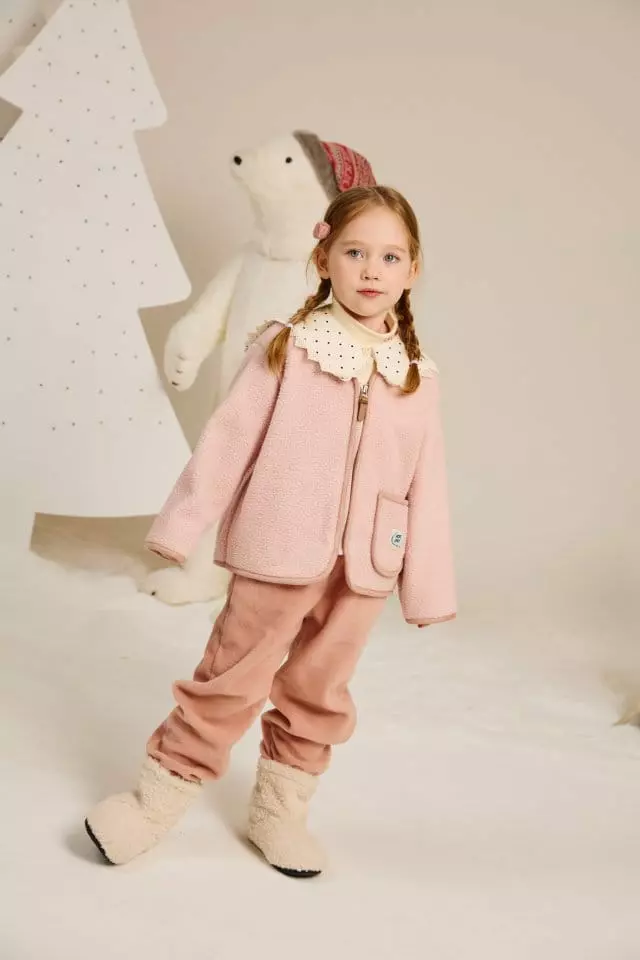 Aeeeday - Korean Children Fashion - #littlefashionista - Fleece Cardigan Set - 3