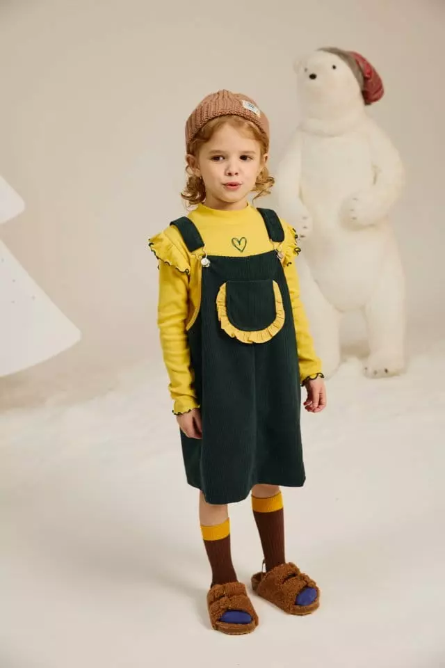 Aeeeday - Korean Children Fashion - #magicofchildhood - Fril Heart Half Turtleneck Tee - 7