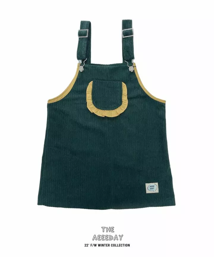 Aeeeday - Korean Children Fashion - #magicofchildhood - Frill Dungarees One-piece - 6