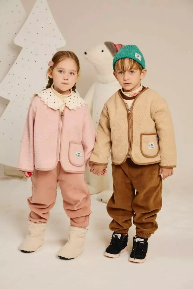 Aeeeday - Korean Children Fashion - #littlefashionista - Fleece Cardigan Set - 4