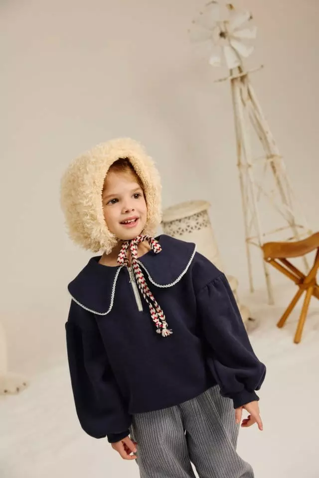 Aeeeday - Korean Children Fashion - #stylishchildhood - Big Collar Sweatshirt - 6