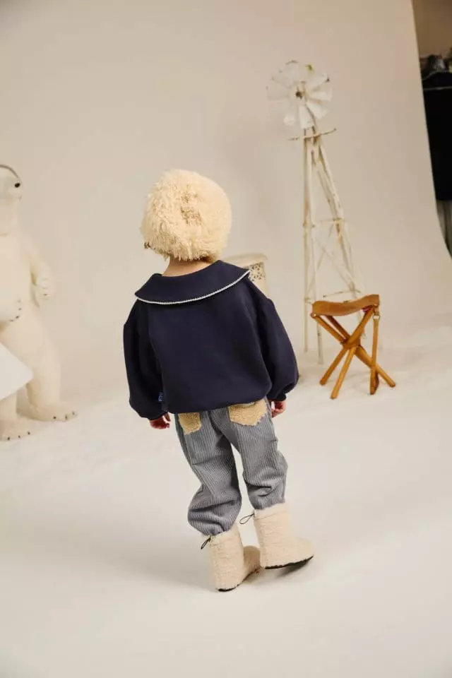 Aeeeday - Korean Children Fashion - #toddlerclothing - Big Collar Sweatshirt - 5