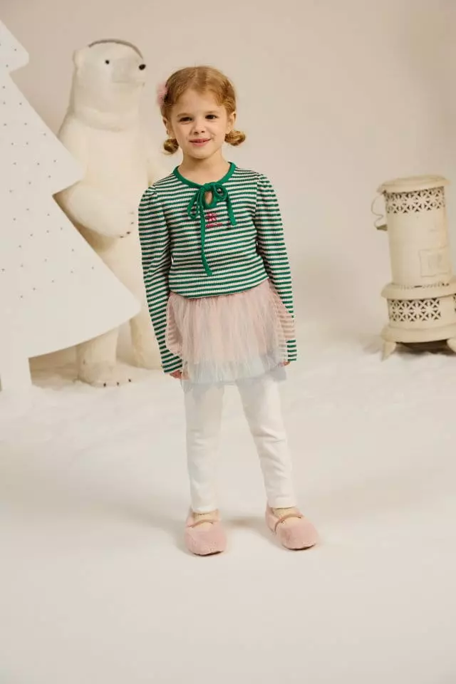 Aeeeday - Korean Children Fashion - #toddlerclothing - Ribbon Stripes Tee - 3
