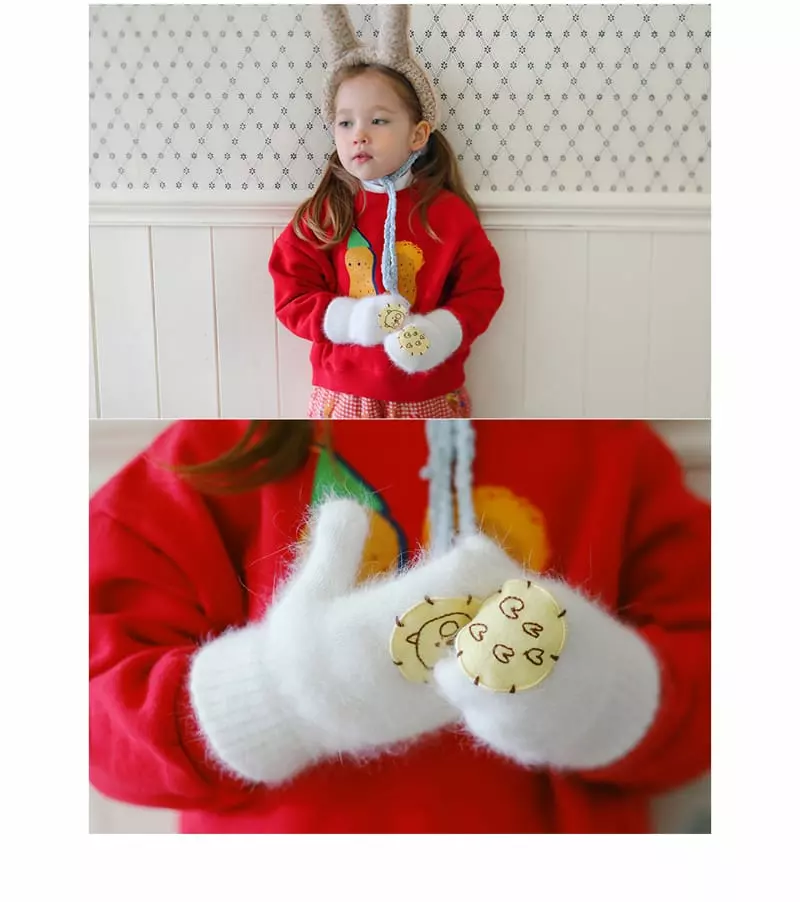 Amber - Korean Children Fashion - #designkidswear - Som Knit Gloves
