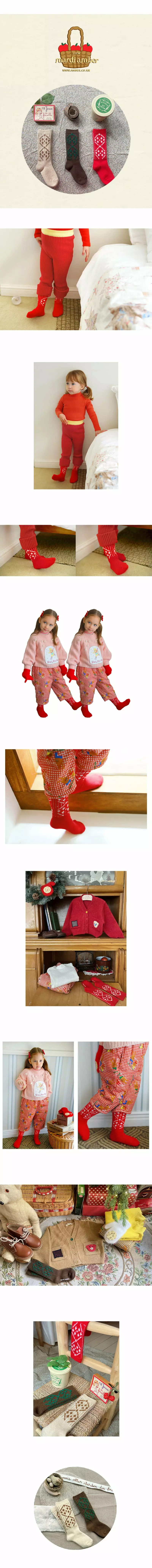 Amber - Korean Children Fashion - #fashionkids - Jacquard Socks - 2