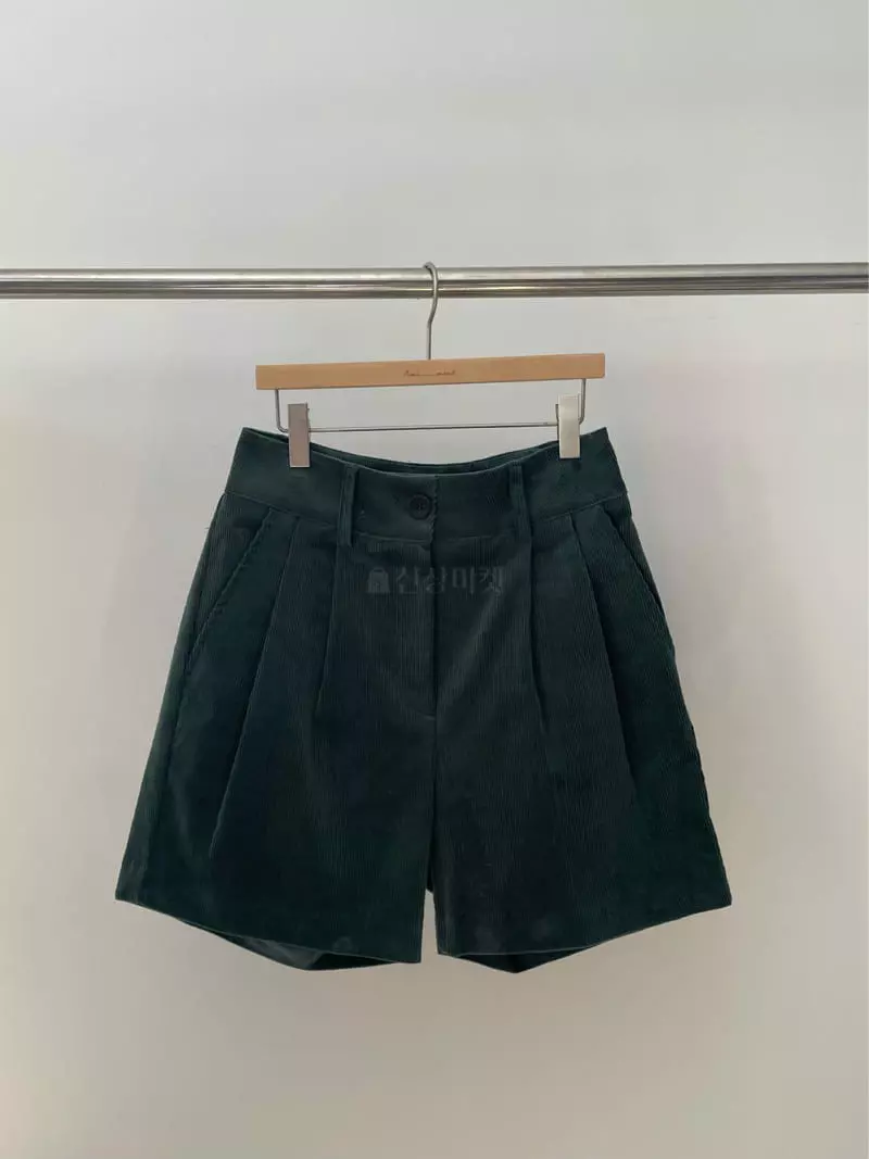 Amiment - Korean Women Fashion - #momslook - Coduroy Shorts - 11