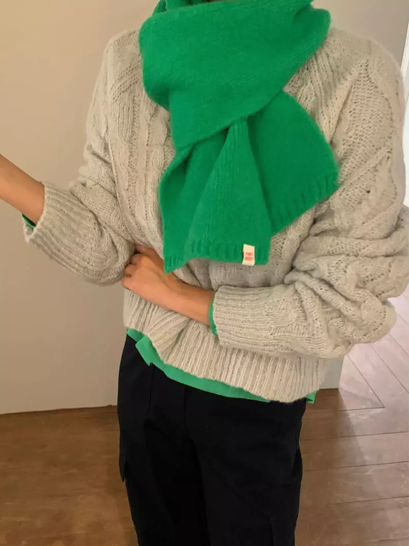 Amiment - Korean Women Fashion - #momslook - Jane Knit Muffler