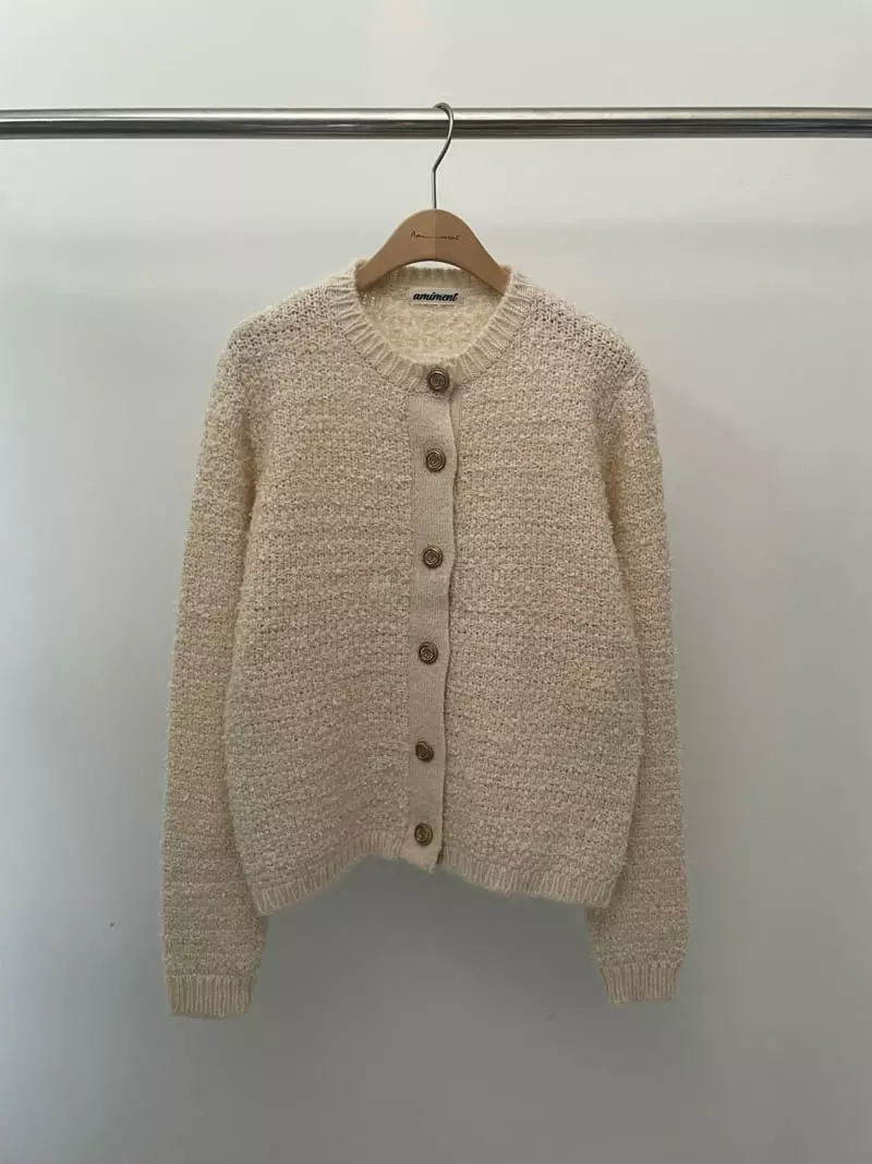 Amiment - Korean Women Fashion - #momslook - Alpaca Tiwd Cardigan - 7