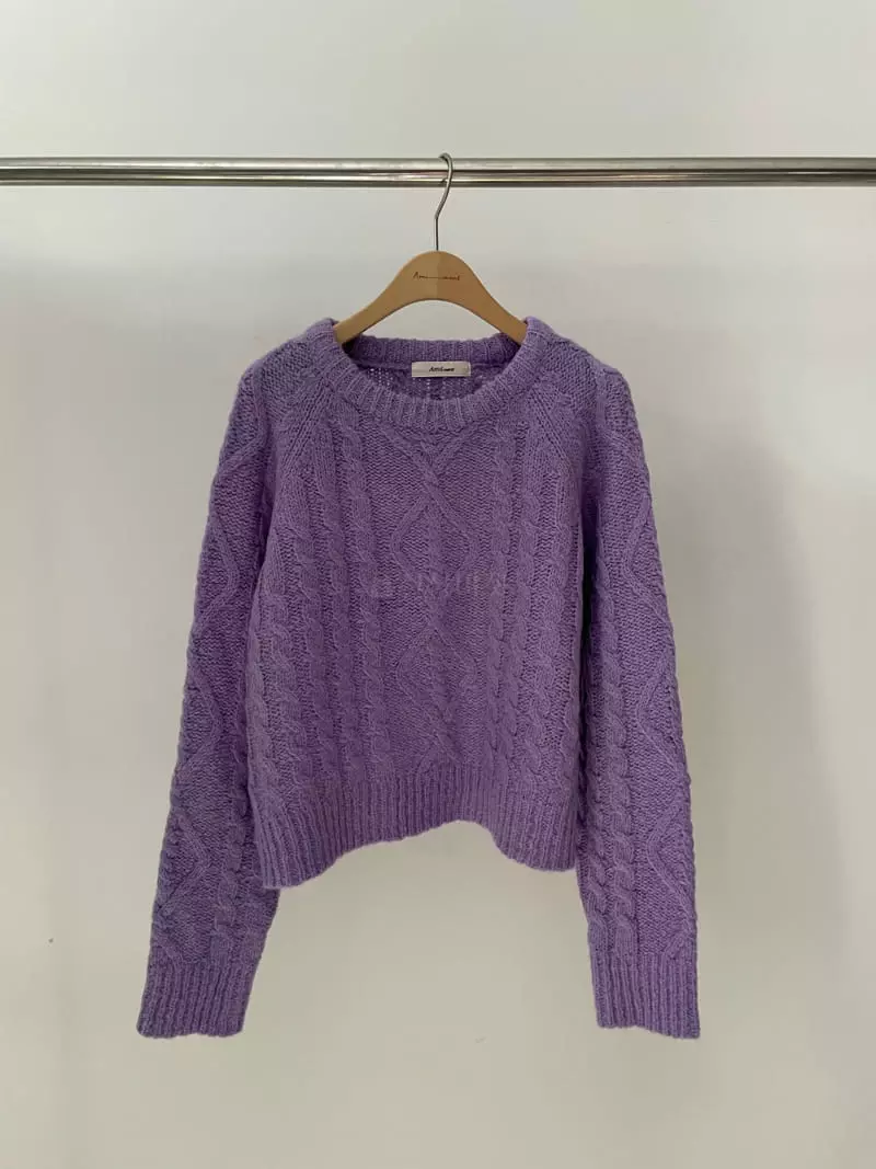 Amiment - Korean Women Fashion - #momslook - Alpaca Twist Knit Tee - 7