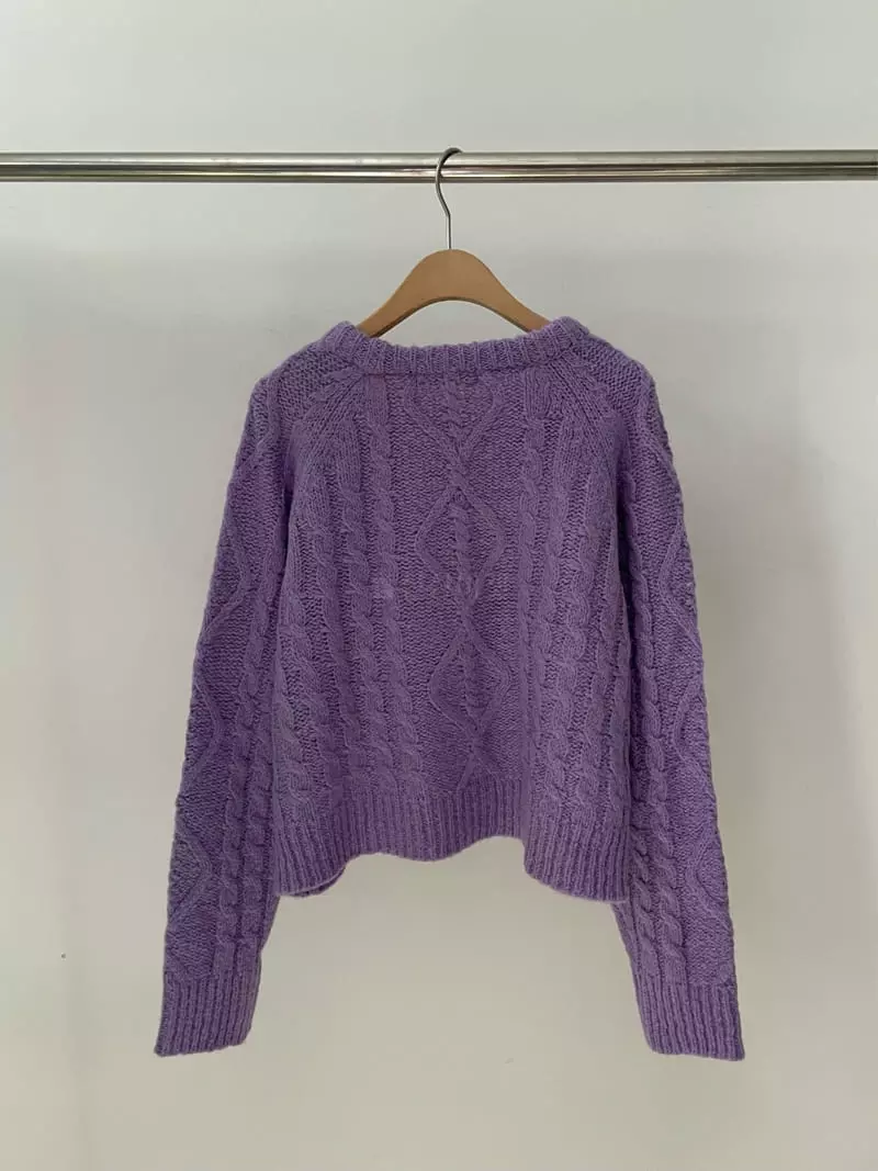 Amiment - Korean Women Fashion - #momslook - Alpaca Twist Knit Tee - 9